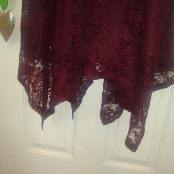 🍭Beautiful ruby red lace party dress - Picture 4 of 6